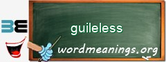 WordMeaning blackboard for guileless